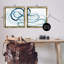 Ensemble de 2 toiles flottantes encadrées «Lives Organic Abstract Line» par Grace Popp-1088861194-1088861192