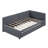 Twin Size Daybed With Upholstered Trundle, Linen Ornament, Strong Bed Quality, No Box Spring, Gray Attribute Spring Required Upholstery, Practical Frame-1260155347