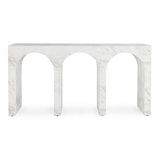 Marmo Outdoor Concrete 61" Console Table Ivory/Gray