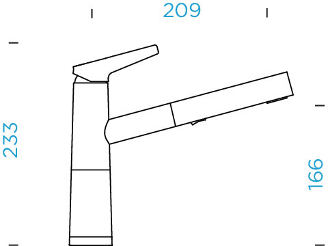 Schock Single Lever Monobloc Tap, White/Silver