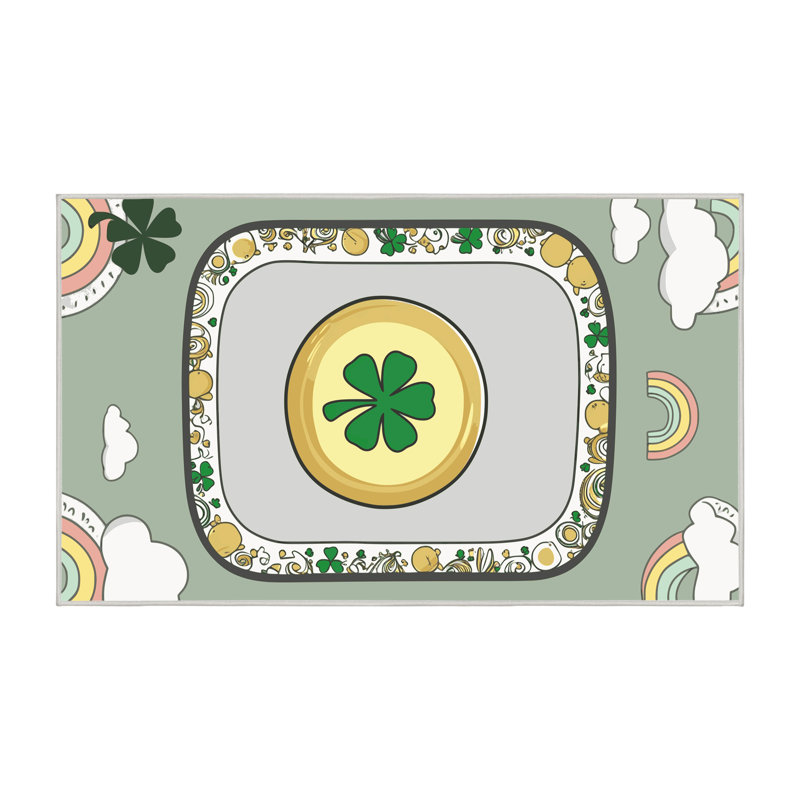 Le tapis des Fêtes du jour de la Saint-Patrick, Rectangle 7 pi x 9 pi