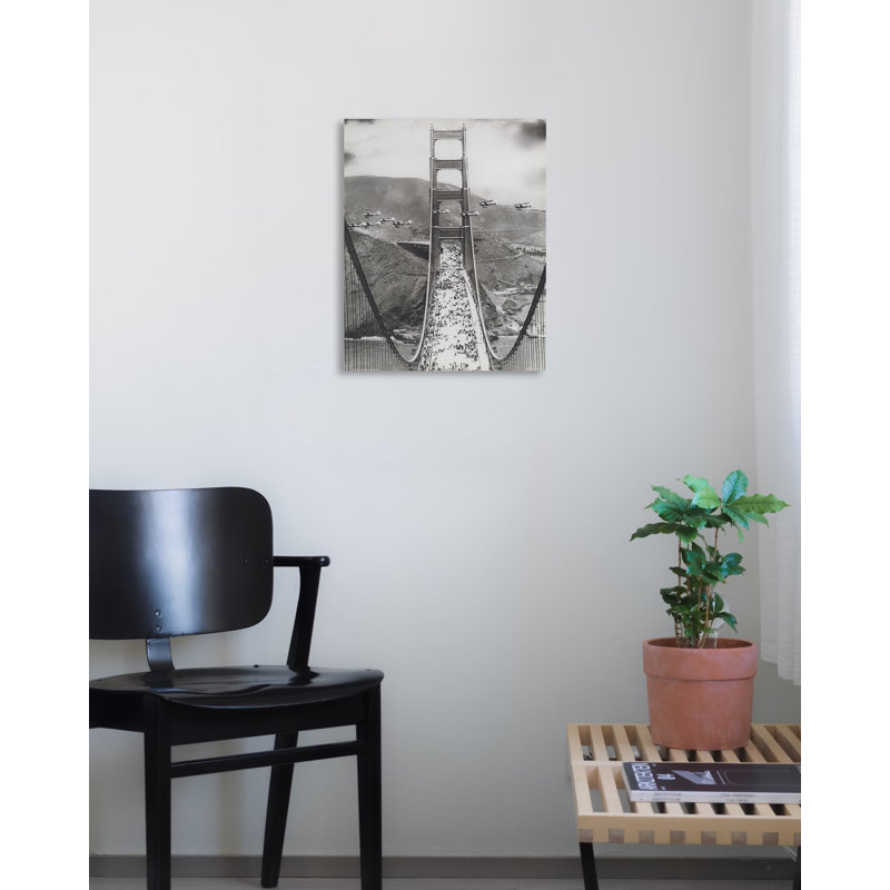 San Francisco Ouverture du Golden Gate Bridge - reproduction de photo, H 10 po x l 8 po x P 1,25 po, Papier non encadré