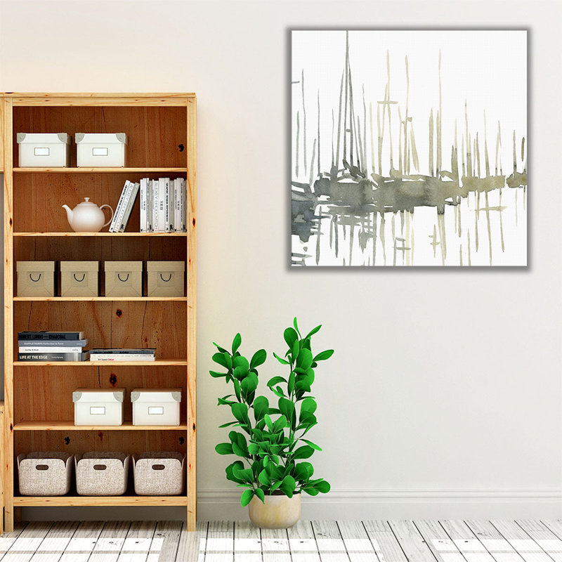 «Early Morning Wharf II», reproduction d'art sur toile, H 16 po x l 16 po