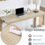 Table de bar 4 pièces avec prises et chargeurs, 3 tabourets rembourrés en chêne, placement derrière, surface en imitation bois, assises confortables en chêne, type C, assises en lin respirant, revêtement en caoutchouc