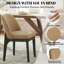 Chaise de salle à manger rembourrée en polyester 19,5 po avec pieds en bois massif noir (ensemble de 6)-923741-923743