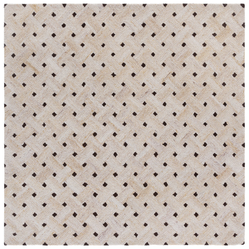 Keydon Hand Tufted Performance Geometric Rug, Square 6'