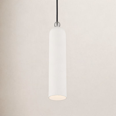 Hanne 1-Light Dimmable Metal Cylinder Pendant