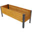 Lit surélevé rectangulaire en bois pour jardin