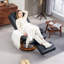 HOMCOM PU Leather Reclining Armchair with Footrest for Living Room-826548727-826548726