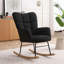 Chaise berçante rembourrée avec siège rembourré et haut dossier Teddy-924000003