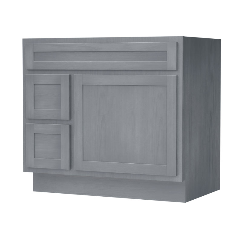 Base de meuble-lavabo simple 36 po seulement, Argent