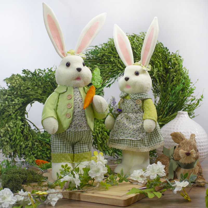Figurine de Pâques 20 "blanche et verte