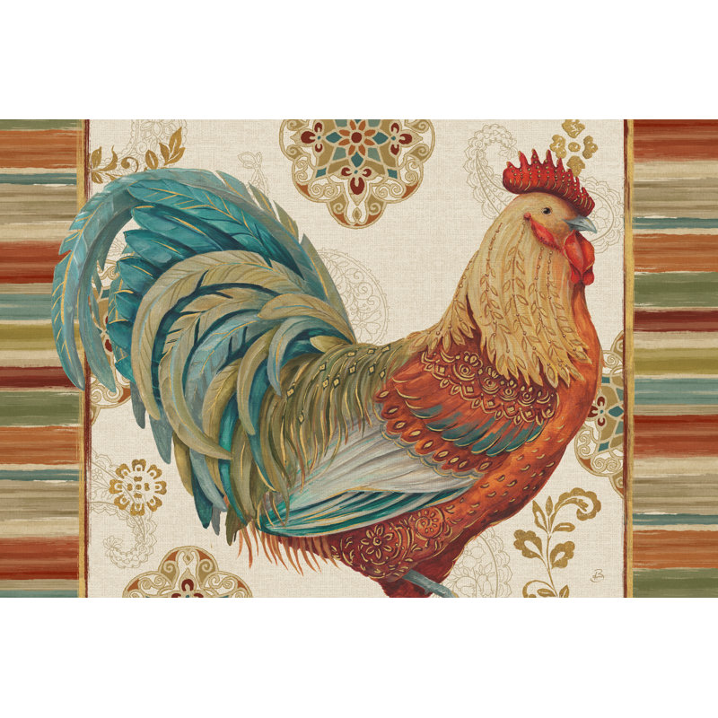 «Rooster Rainbow IIIA» par Daphne Brissonnet, impression sur toile tendue, H 32 po x l 48 po