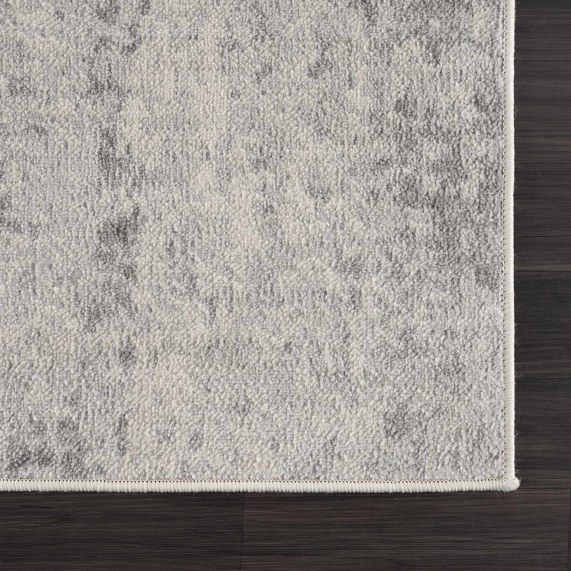 Tapis gris Elyjah, Tapis de couloir 2 pi 7 po x 10 pi
