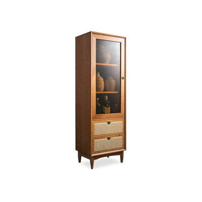 Cherry wood color Solid Wood Display Cases