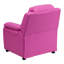 Deluxe Padded Contemporary Kids Recliner with Storage Arms-575610453