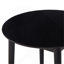 Table ronde noire, entièrement en bois massif, pouvant accueillir de 2 à 4 personnes, d'un diamètre de 31,5 po-726087708