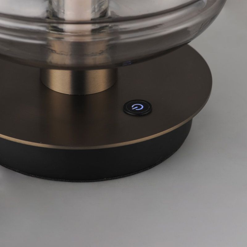 Gusto LED Table Lamp, Gunmetal, Smoked Gray/Warm Amber