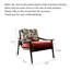 Fauteuil d'appoint simple de style français en chenille de lin et bois de coton de style français