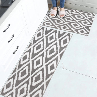 Sofihas Kitchen Mat 2 piece Non Slip Washable Set