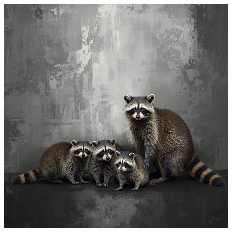 Tapis de bain Family of Raccons, 34in W x 21in L