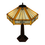 Meyda Tiffany & Stained Glass Metal Table Lamp