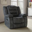 Fauteuil inclinable manuel oscillant 40 po avec accoudoirs coussinés Blagota