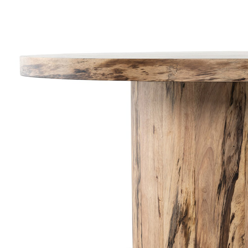 Hudson Round Dining Table, Spalted Primavera