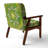 Gundry - Moroccan Orange Tiles Collage I - Upholstered Bohemian Chic Velvet Accent Arm Chair-6570704-6570707