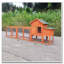 Grand poulailler en bois 122 ＂, poulailler d'extérieur avec nichoir, cage à volaille grillagée-696353060