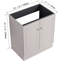 Meuble-lavabo 30 po kaki avec armoires de rangement à fermeture en douceur - Style de porte moderne