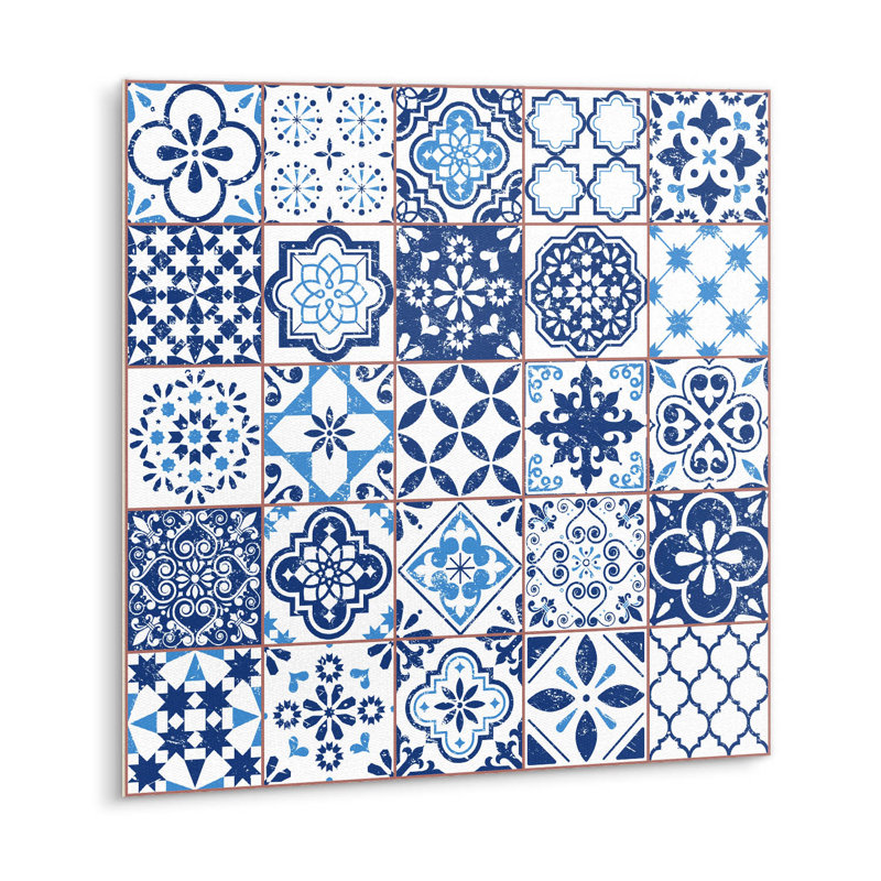 Lisdale 30cm x 30cm PVC Mosaic Tile in Blue