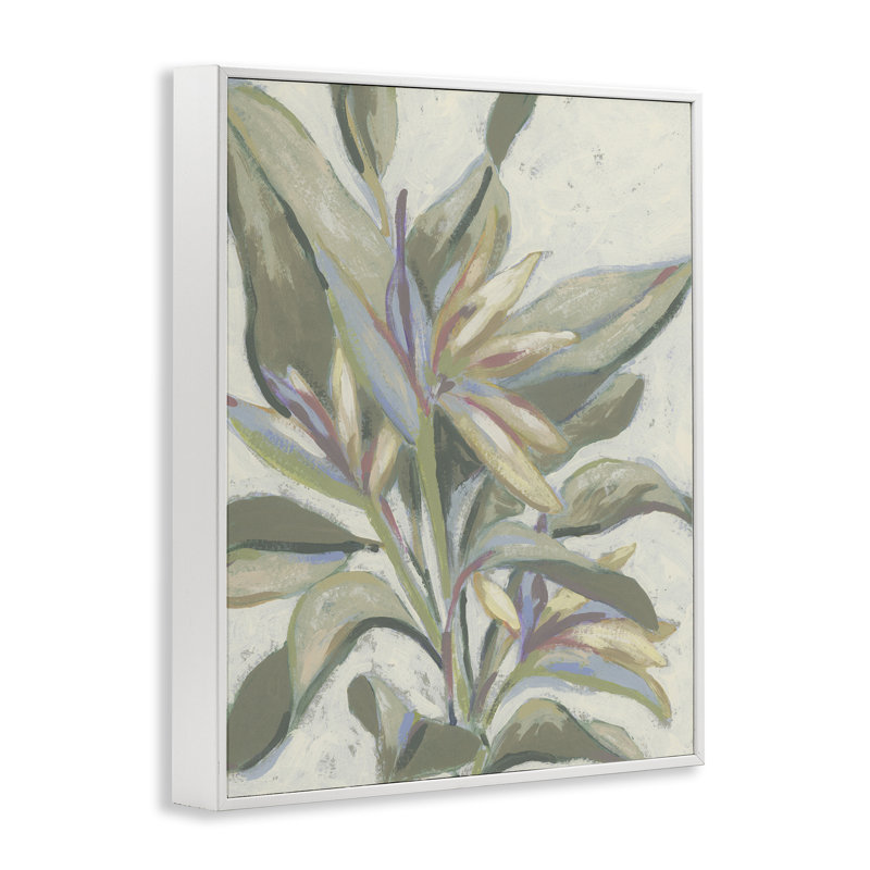 Feuilles de paradis pastel, giclée encadrée, design par June Erica Vess, H 14 po x l 11 po