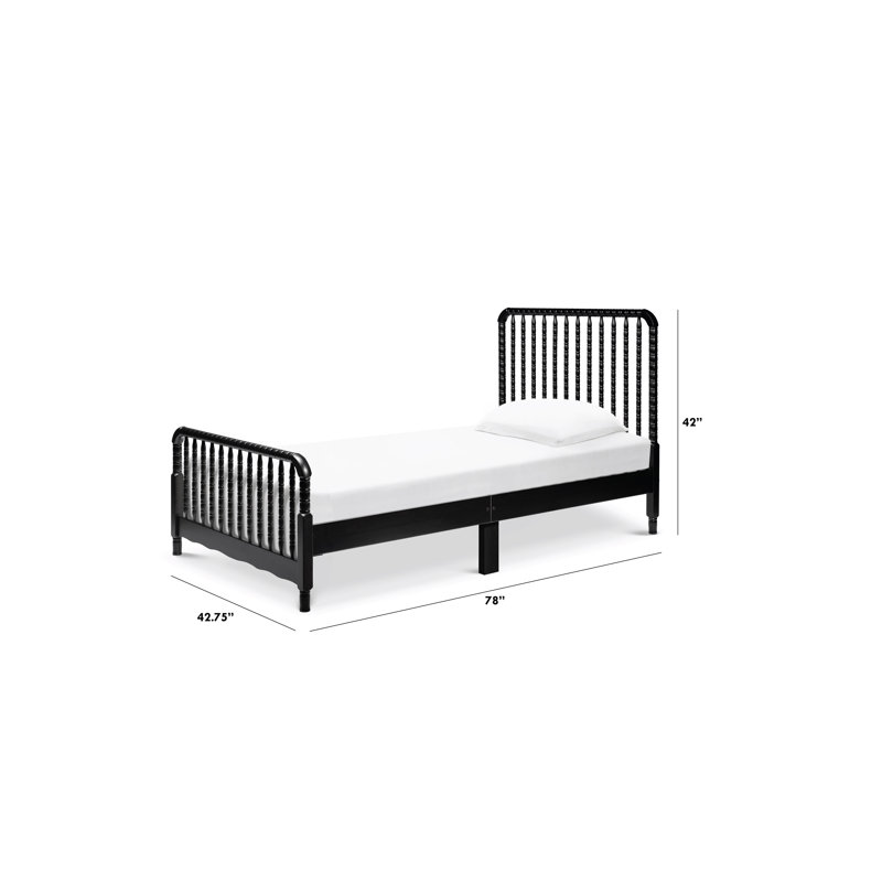 Jenny Lind Twin Solid Wood Platform Bed, Ebony