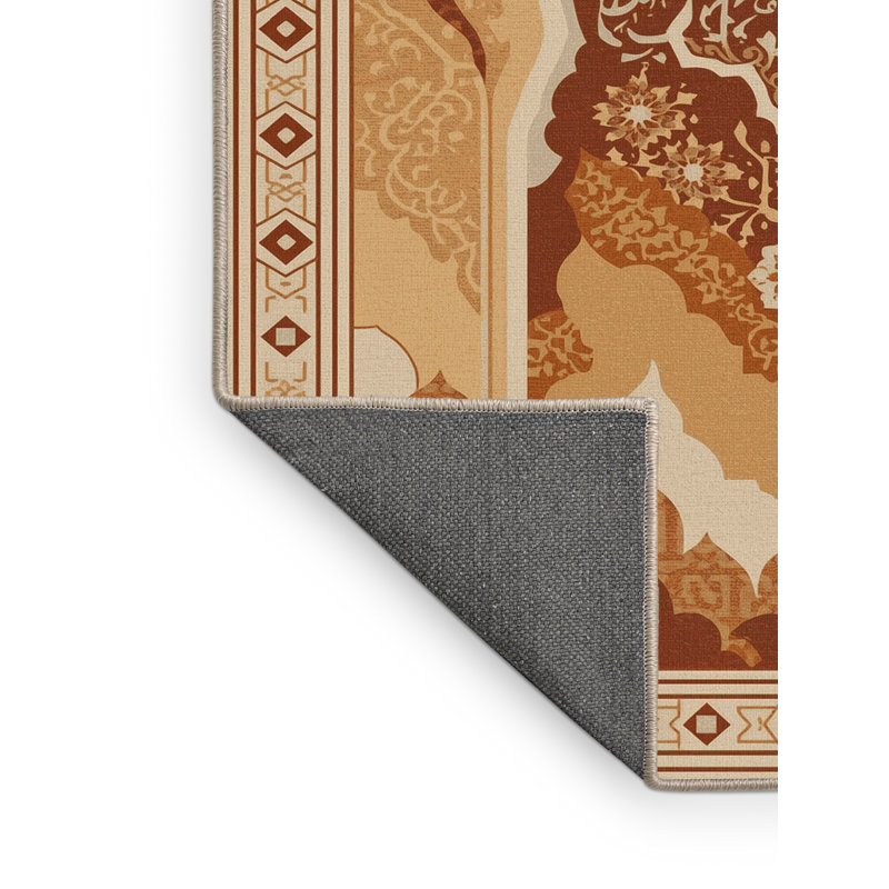 Tapis oriental doux et moelleux d'inspiration mondiale Pitkin, 3 x 5