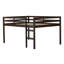 Lit mezzanine double en bois d'hévéa avec échelle, blanc-1852271506