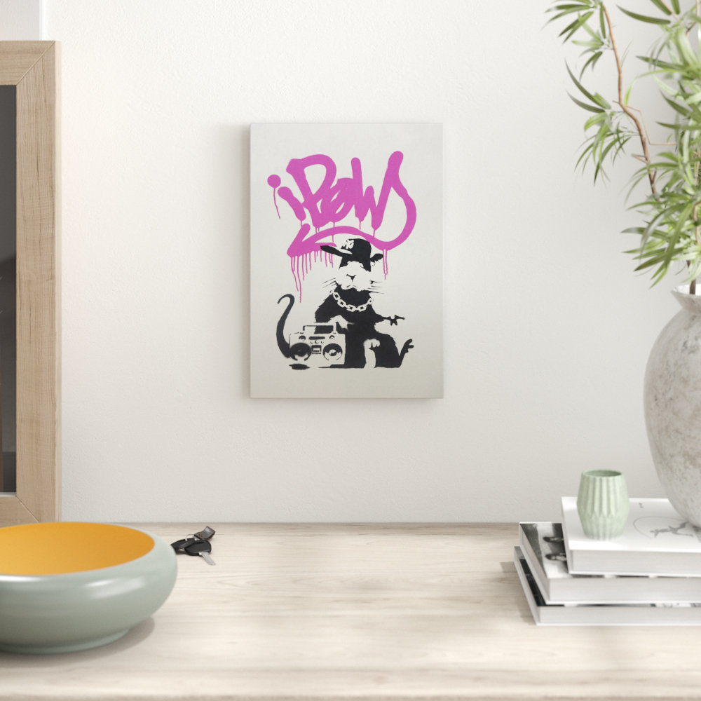 Banksy Gangsta Rat Wall Graffiti Art - Frameless Print
