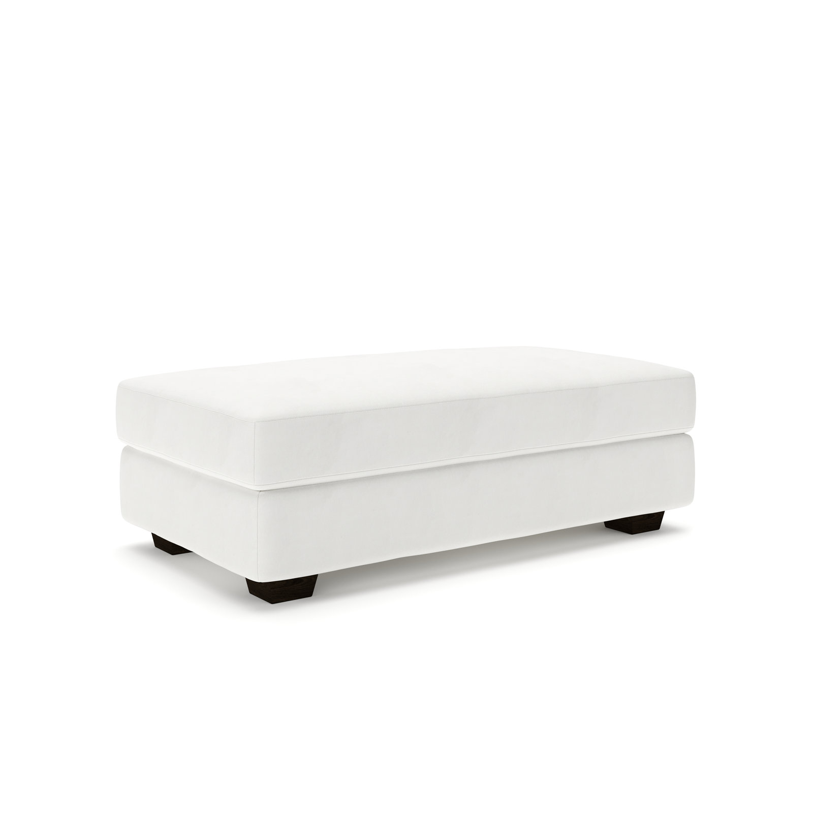 Emilio 49" Ottoman, Classic Bleach White