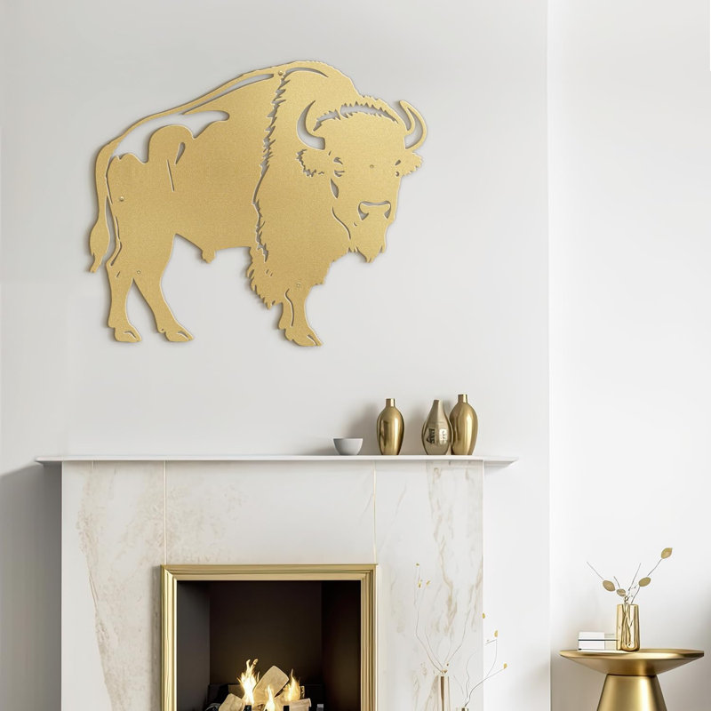 Wall Decor Metal, Gold, 16" H x 24" W x 0.05" D