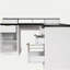 Bureau en L 59 po cannelé avec station de charge et armoire de rangement 59 po Modern-1172932091