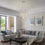 Lustre moderne en cristal 6 lumières-298148687