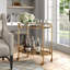 Oval 2-Tier Metal Bar Cart with Wheels-1039481863