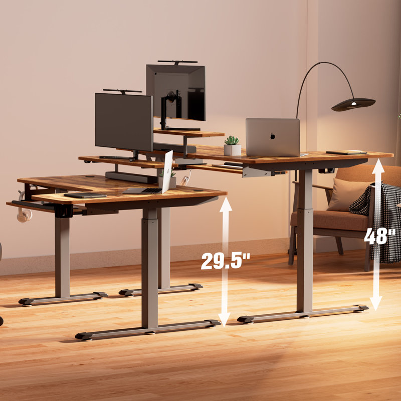 Artee Adjustable L-Shaped Executive Desk