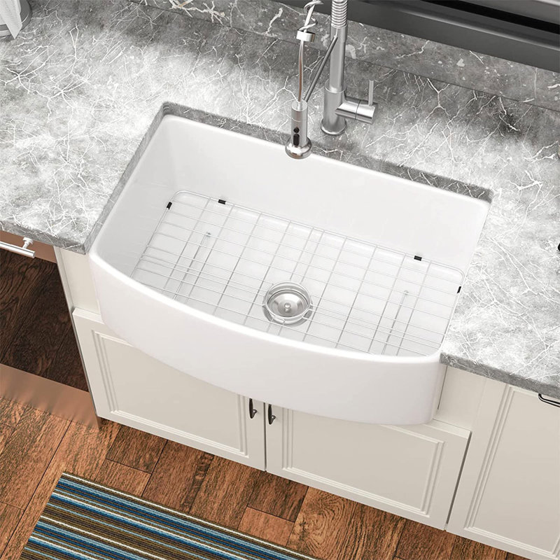 30'' L Farmhouse / Apron Single Bowl Ceramic Kitchen Sink