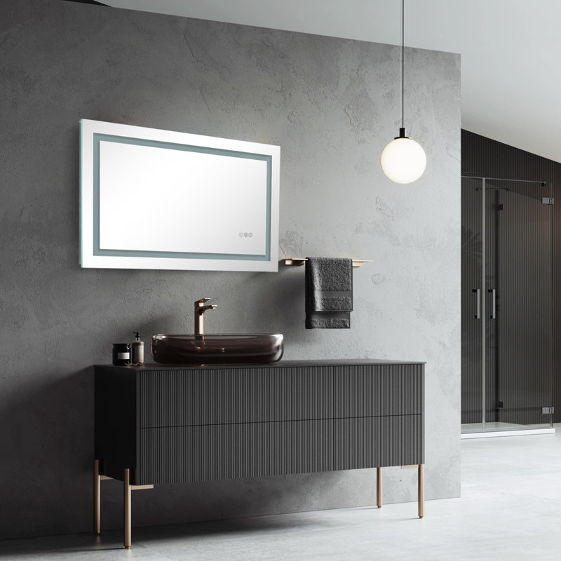 Frameless Led Bathroom Mirror,3 Colors Dimmable,anti-fog,memory Function,wall Mounted Lighted Vanity Mirror, 20" x 32"