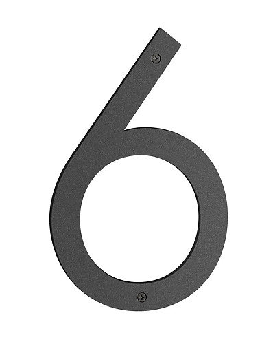 Numéro de maison nordique en acier inoxydable H 9 po, 6