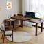 Bureau de direction en L en noyer massif avec tiroirs-1217389996-1217389999