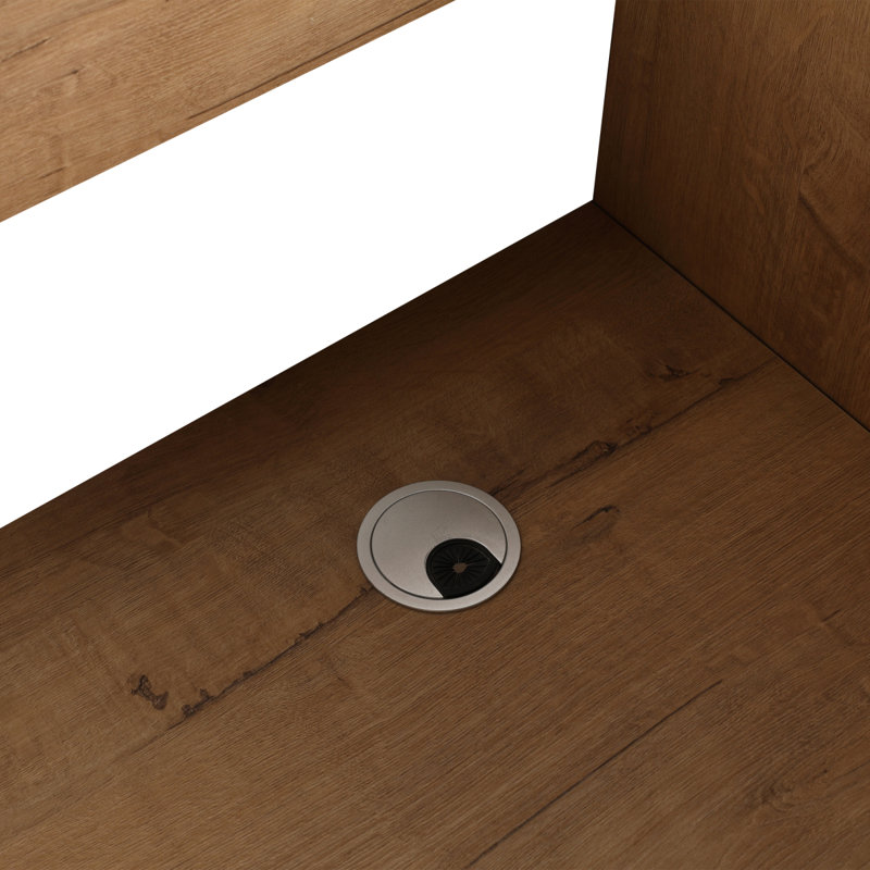 Meuble-lavabo autoportant de 122 cm (119 cm) avec 3 portes d'armoire à fermeture amortie, en contreplaqué (emballage démonté) - Lavabo non inclus