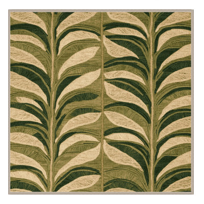 Washable Maile Lei Pattern Hawaiian Area Rug