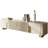 78.7'' Media Console with 3 Cabinets, white Color, Sintered Stone Table-top, Not assembled Need